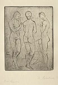 Three Women by Wilhelm Lehmbruck (German, 1881–1919)