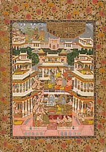 Tiered Court Scene by Chitarman II (Indian, c. 1680–с. 1750)