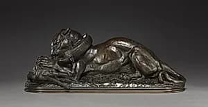 Tiger Devouring a Gavial by Antoine-Louis Barye (French, 1796–1875)