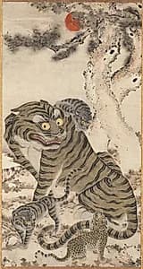 Tiger Family by Unknown Artist
