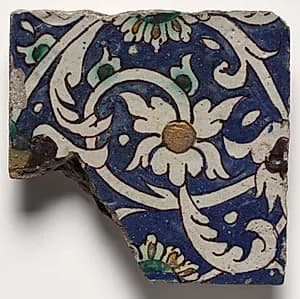 Tile- Foliated Scrolls by Unknown Artist