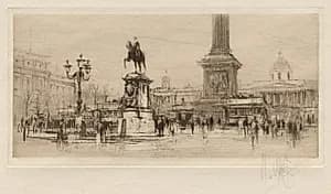 Trafalgar Square by William Walcot (British, 1874–1943)