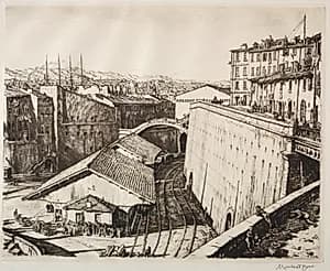 Train Shed, Marseilles by Muirhead Bone (British, 1876–1953)