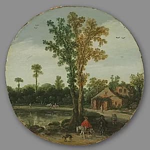 Travelers by a Lake by Esaias van de Velde (Dutch, 1587–1630)