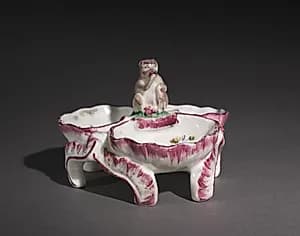 Triple Salt Cellar by Mennecy Factory (French)