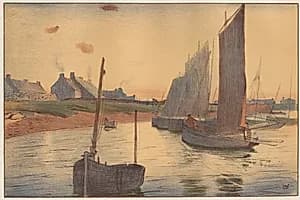 Tristesse sur la Mer by Raoul André Ulmann (French, 1867–1932)