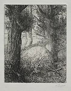 Tumulus gaulois by Alphonse Legros (French, 1837–1911)