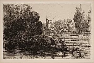 Twickenham Church by Francis Seymour Haden (British, 1818–1910)