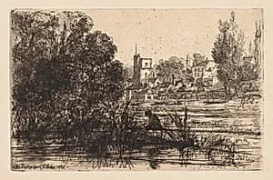 Twickenham Church by Francis Seymour Haden (British, 1818–1910)