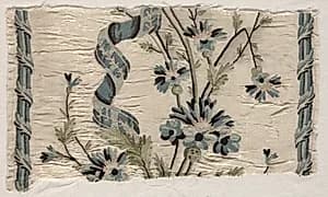 Two Pieces of Embroidery by Philippe de Lasalle (French, 1723–1805)