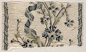 Two Pieces of Embroidery by Philippe de Lasalle (French, 1723–1805)