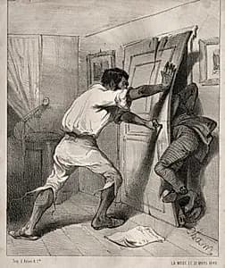 Un Créancier trop pressé by Cham (French, 1818–1879)
