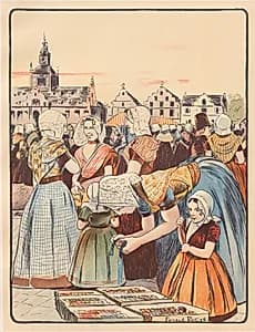 Un Marché en Zélande by Fernand Piet (French, 1869–1942)