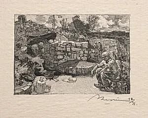 Une loge de carrier by Auguste Louis Lepère (French, 1849–1918)