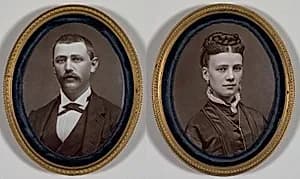 Untitled (Pair of Portraits) by Etienne Carjat (French, 1828–1906)