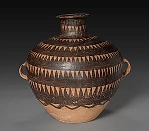 Urn with Triangular Patterns by Unknown Artist