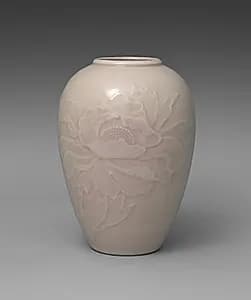 Vase with Peonies by Seifū Yohei III (Japanese, 1851–1914)