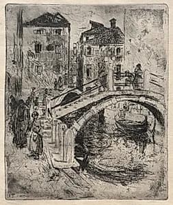 Venetian Canal and Bridges by Robert Frederick Blum (American, 1857–1903)
