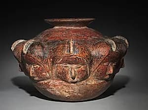 Vessel with Crested Heads by Unknown Artist