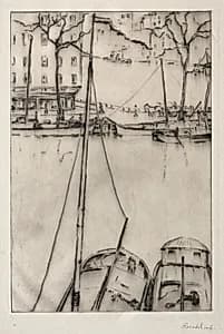 View in Rotterdam by William George Reindel (American, 1871–1948)