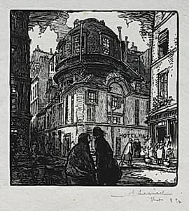 View of the Hotel Colbert by Auguste Louis Lepère (French, 1849–1918)
