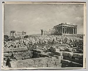 View of the Parthenon by Adolphe Braun & Co. (French, 1845–1894)