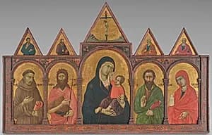 Virgin and Child with Saints by Ugolino di Nerio (Italian)