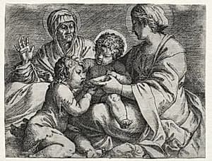 Virgin with the Bowl by Annibale Carracci (Italian, c. 1560–1609)