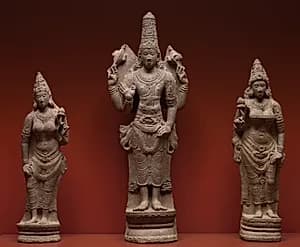 Vishnu with Shri and Bhu by Unknown Artist