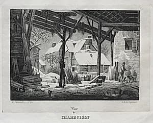 Vue de Chamboissy by Godefroy Engelmann (French, 1788–1839)