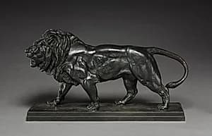 Walking Lion by Antoine-Louis Barye (French, 1796–1875)
