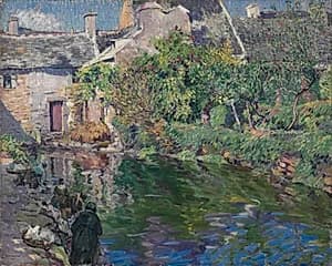 Washerwomen at Goyen by Abel George Warshawsky (American, 1883–1962)