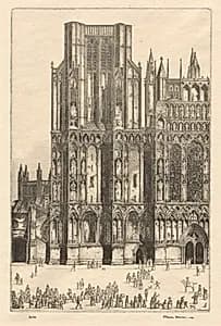 Wells Cathedral  by Herbert Gordon Warlow (British, 1885–1942)