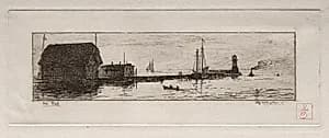 West Pier, Cleveland by Otto H. Bacher (American, 1856–1909)