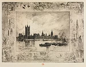 Westminster Place by Félix Hilaire Buhot (French, 1847–1898)