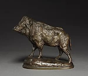 Wild Boar by Antoine-Louis Barye (French, 1796–1875)
