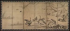 Wild Geese by Kano Sanraku (Japanese, 1559–1635)