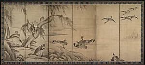 Wild Geese by Kano Sanraku (Japanese, 1559–1635)