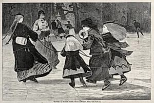 "Winter" - A Skating Scene by Winslow Homer (American, 1836–1910)