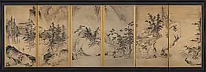 Winter and Spring Landscape by Tenshō Shūbun (Japanese)