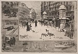Winter in Paris by Félix Hilaire Buhot (French, 1847–1898)