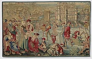 Winter: Skating Scene by Gobelins Manufactory (France, Paris, est. 1662)