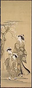 Woman and Two Children by Kubo Shunman (Japanese, 1757–1820)