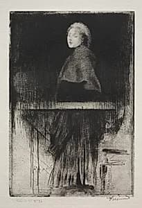 Woman with a cape by Albert Besnard (French, 1849–1934)