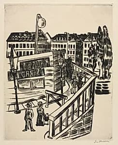 Wooden Bridge by Max Beckmann (German, 1884–1950)
