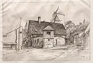 Worth:  A Lane by Otto H. Bacher (American, 1856–1909)