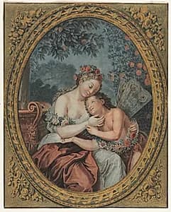 Zephyre and Flore by Jean François Janinet (French, 1752–1814)
