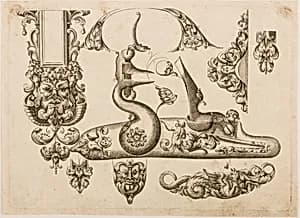Plate Two from Plusieurs Models des plus nouuelles manieres qui sont en usage en l'Art de Arquebuzerie by Adrien Reynier, called Le Hollandois|Thuraine|C. Jacquinet