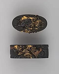 Sword-Hilt Collar and Pommel (Fuchigashira) by Unknown Artist