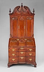 Desk and bookcase by Unknown Artist